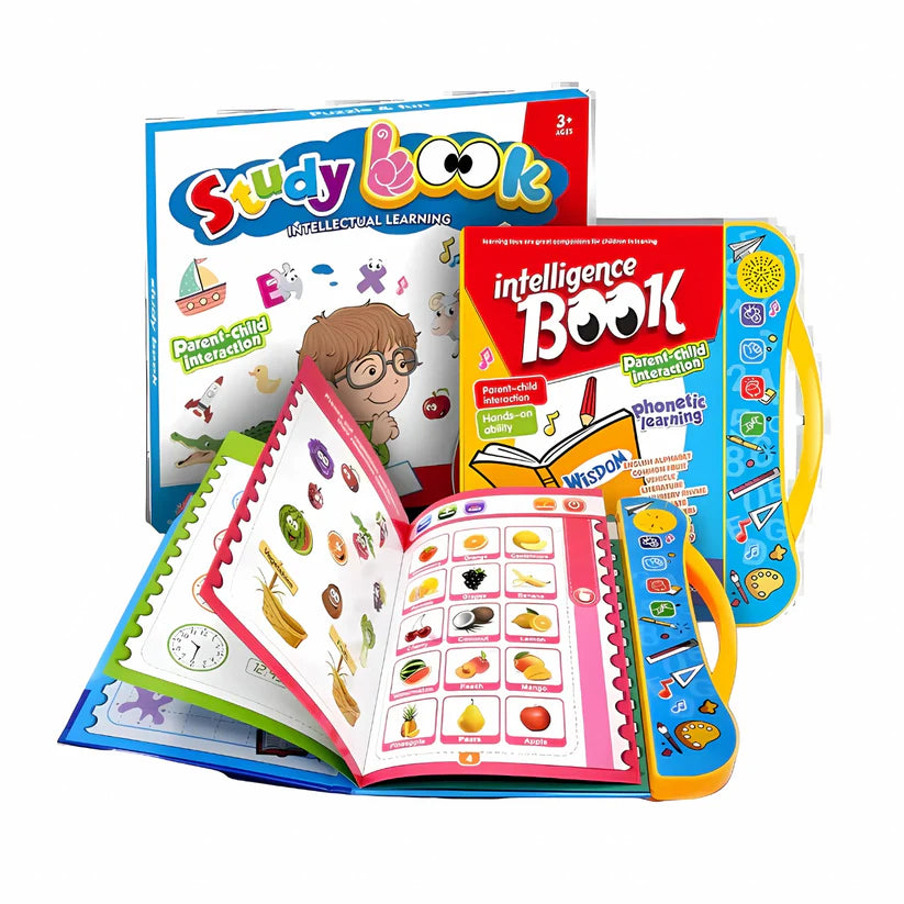Kids Intelligence Book with English Letters & Words, poems, relations & much more Learning with figures & voices