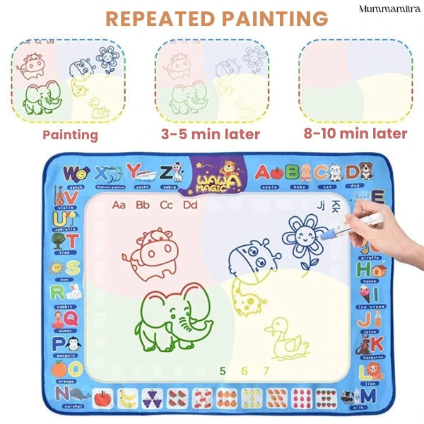 "Magic Water Doodle Mat – Reusable, Mess-Free Learning for Kids!"