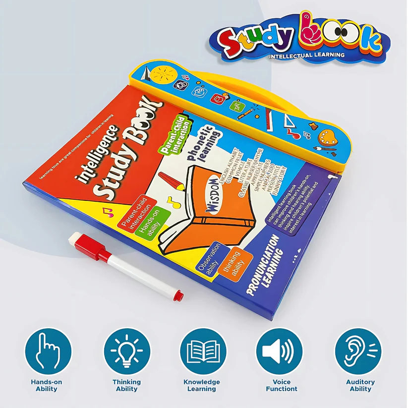 Kids Intelligence Book with English Letters & Words, poems, relations & much more Learning with figures & voices