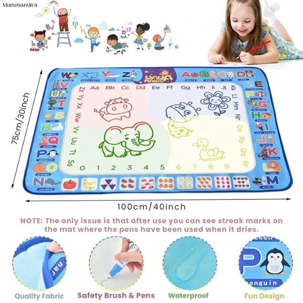 "Magic Water Doodle Mat – Reusable, Mess-Free Learning for Kids!"