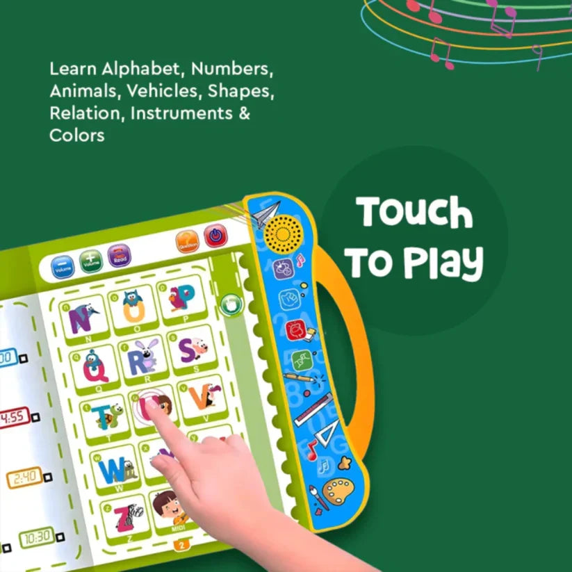 Kids Intelligence Book with English Letters & Words, poems, relations & much more Learning with figures & voices