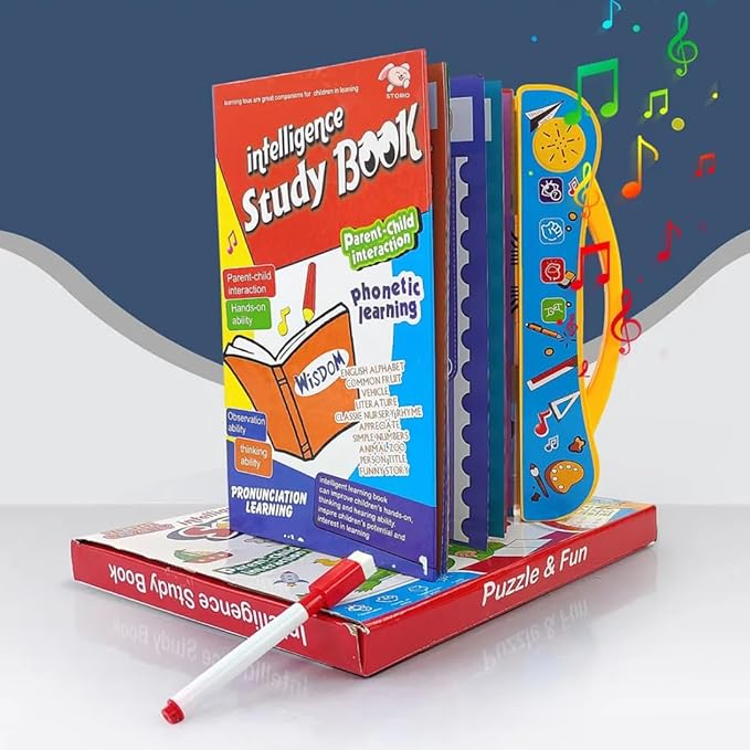 Kids Intelligence Book with English Letters & Words, poems, relations & much more Learning with figures & voices