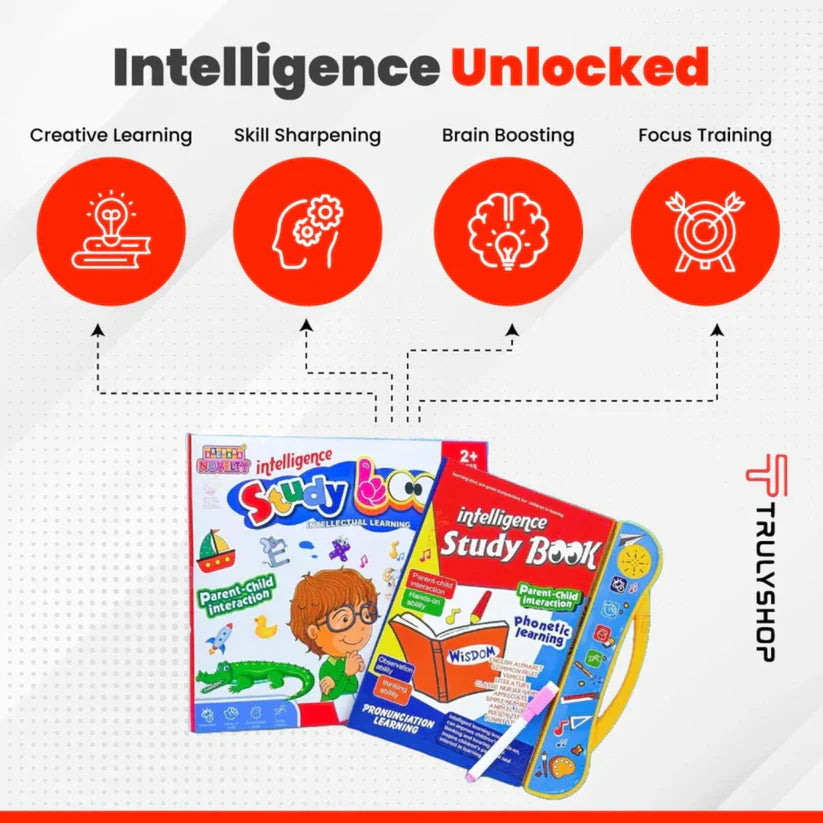 Kids Intelligence Book with English Letters & Words, poems, relations & much more Learning with figures & voices
