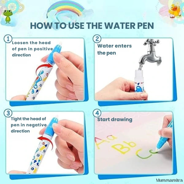 "Magic Water Doodle Mat – Reusable, Mess-Free Learning for Kids!"